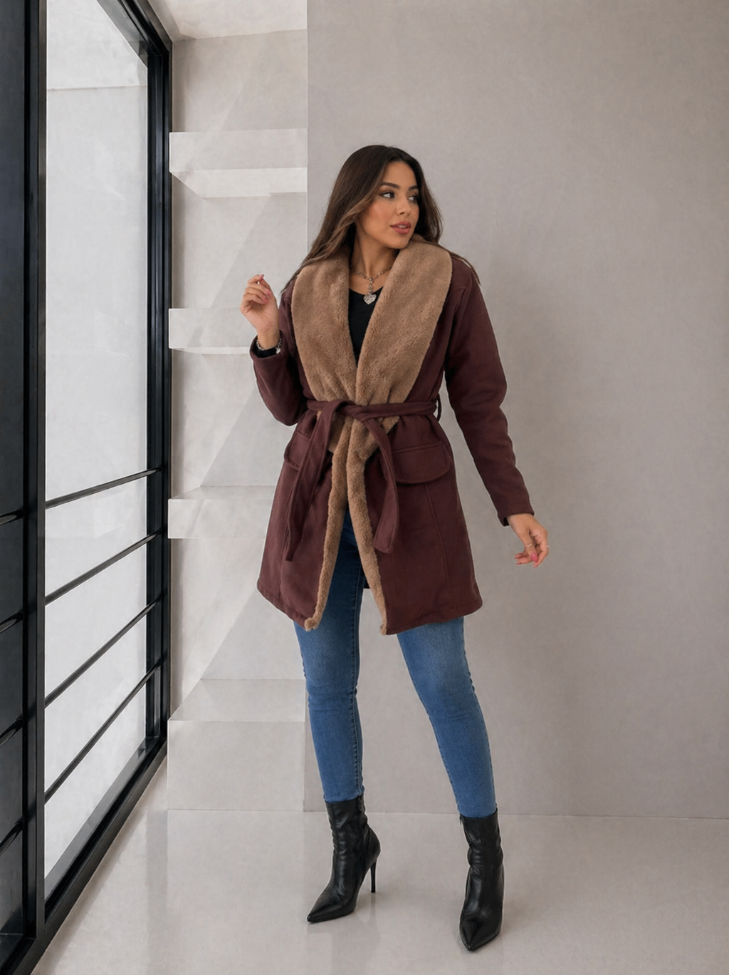 🧥 Tapado Victoria con Piel Rabbit ✨