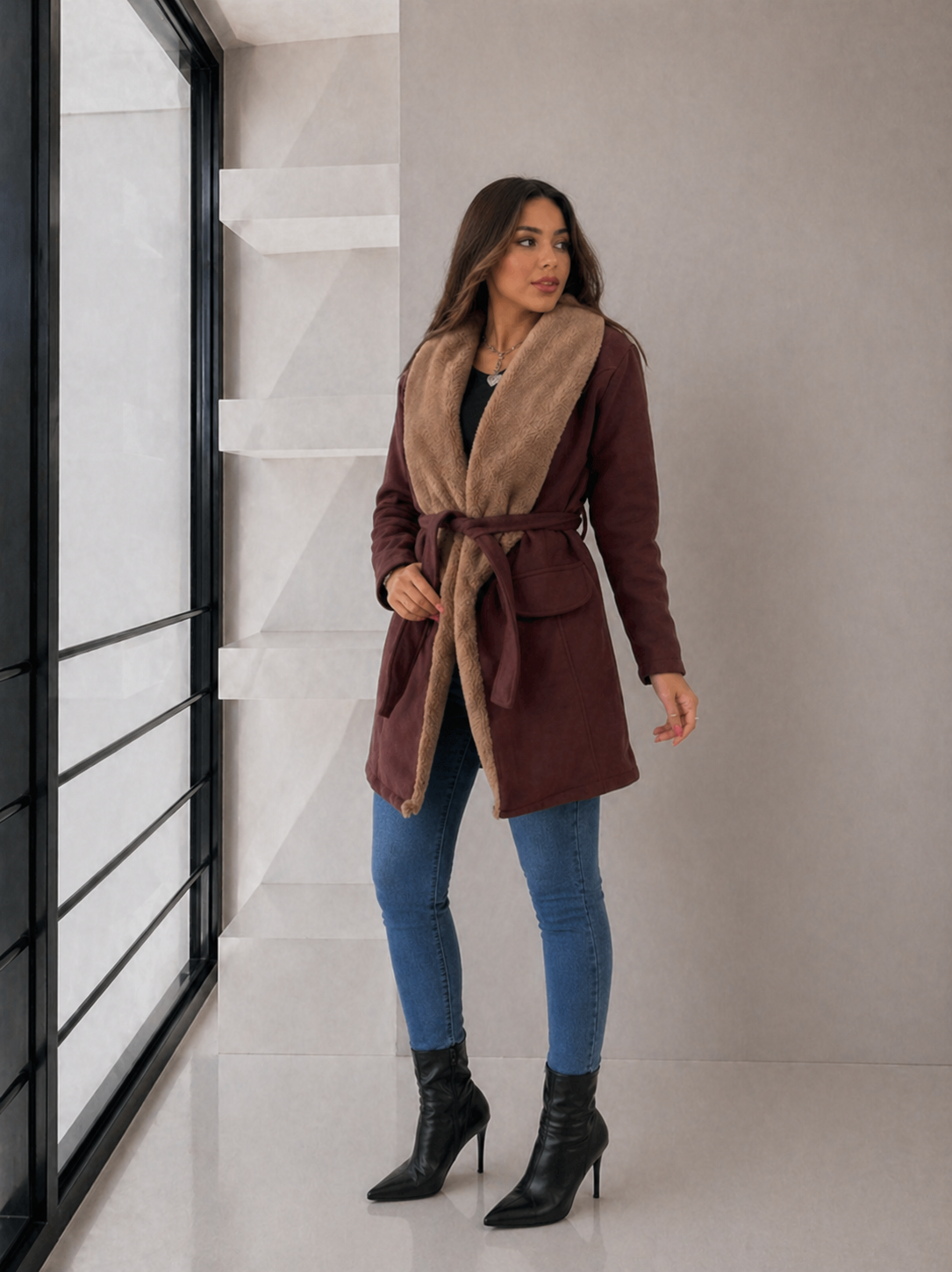 🧥 Tapado Victoria con Piel Rabbit ✨