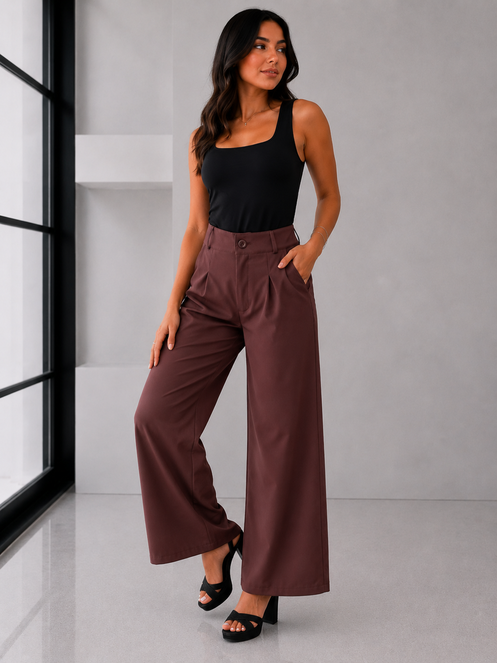 🤎 Pantalón Sastrero Palazzo