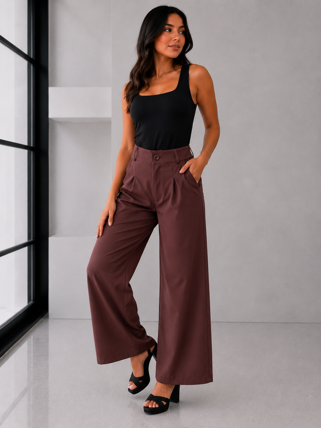 🤎 Pantalón Sastrero Palazzo
