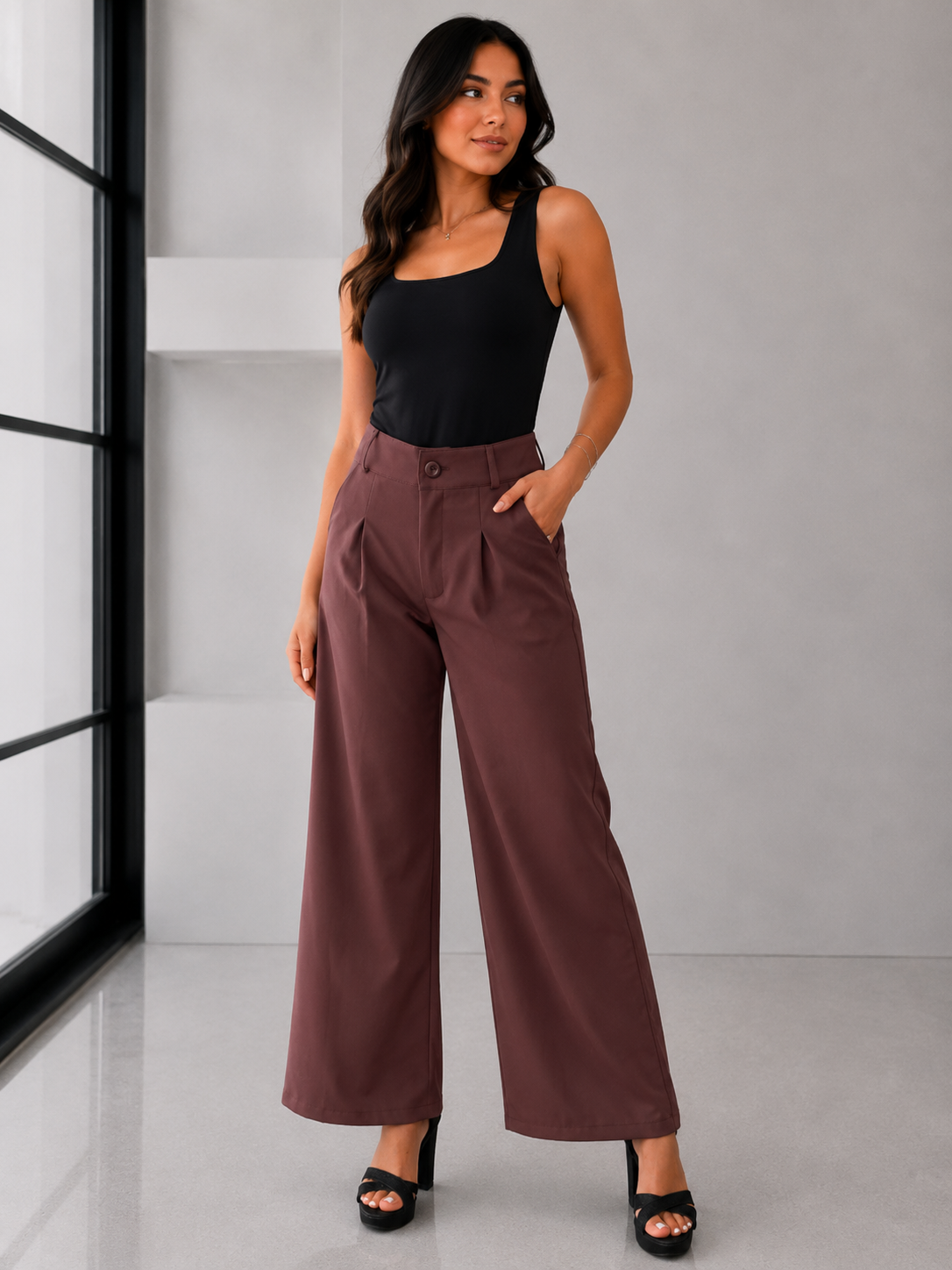 🤎 Pantalón Sastrero Palazzo